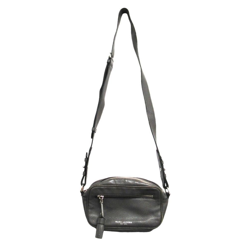 Marc Jacobs Zoom Gray Leather Crossbody Handbag